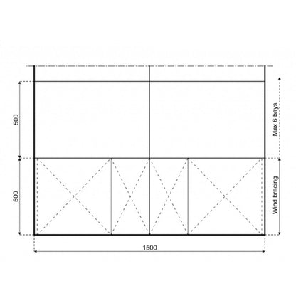 Manhattan Zeltsystem - Spannbreite 15 m