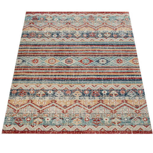 Vintage Teppich - 240 x 340 cm - ethno rot / blau / beige