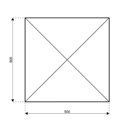 Pagodenzelt transparent - 5 x 5 Meter