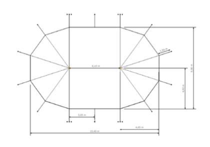Sailcloth Zelt "Silhouette" - 10 x 16 Meter