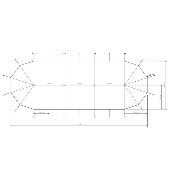 Sailcloth Zelt "Silhouette" - 10 x 22 Meter