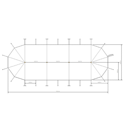 Sailcloth Zelt "Silhouette" - 10 x 22 Meter