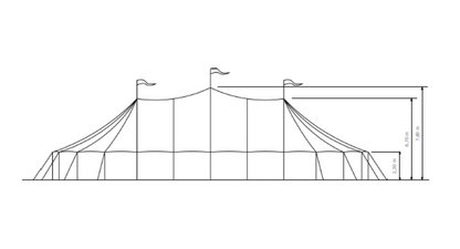 Sailcloth Zelt "Silhouette" - 14 x 26 Meter