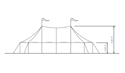 Sailcloth Zelt "Silhouette" - 10 x 16 Meter