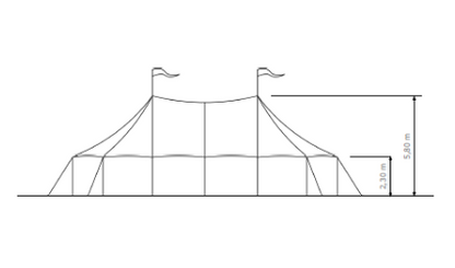 Sailcloth Zelt "Silhouette" - 10 x 16 Meter