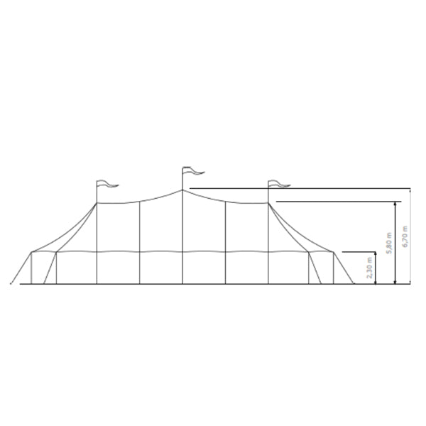 Sailcloth Zelt "Silhouette" - 10 x 22 Meter