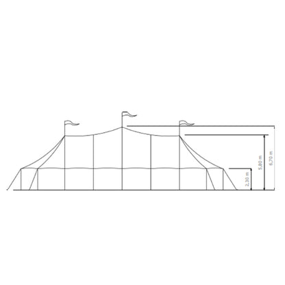 Sailcloth Zelt "Silhouette" - 10 x 22 Meter