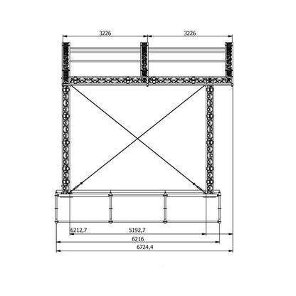 Rundbogenbühne 8 x 6 Meter