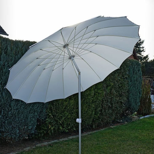 Sonnenschirm - Ø 240 cm - reinweiß