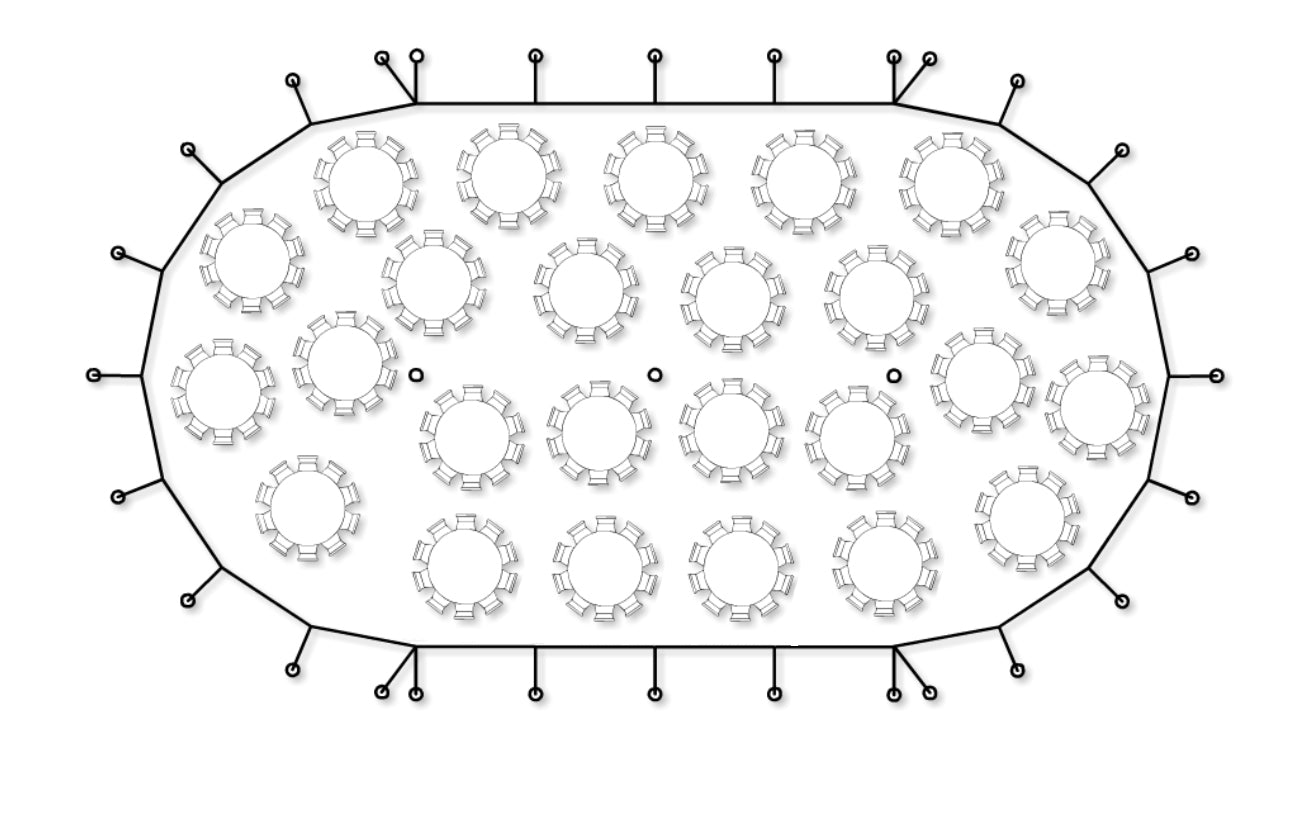 Sailcloth Zelt "Silhouette" - 14 x 26 Meter