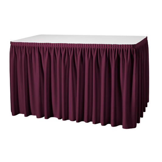 Skirting Samt trabiert / bordeaux - B 500 x H 040 cm