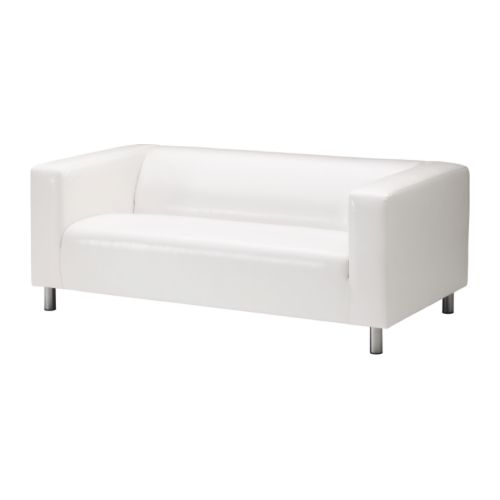 Ledersofa 2sitzer - weiss