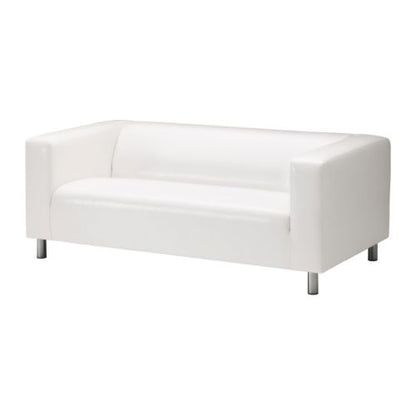 Ledersofa 2sitzer - weiss