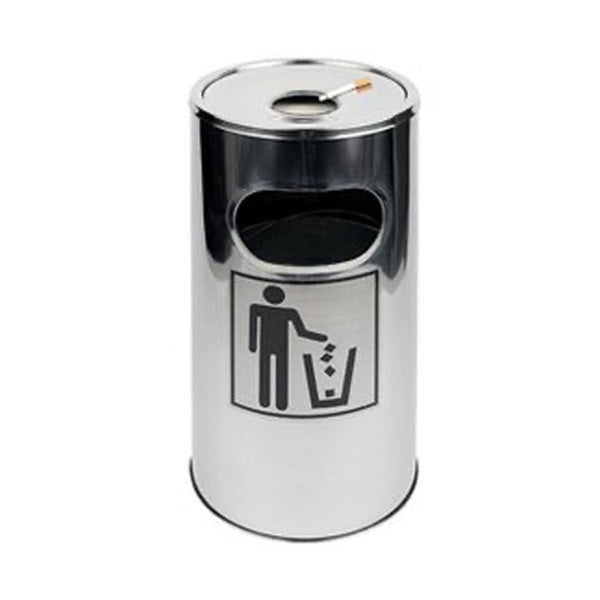 Standaschenbecher Edelstahl Ø 30 cm - Höhe 60 cm