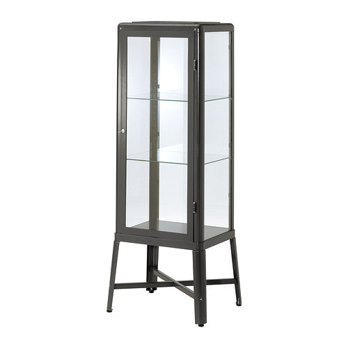 Standvitrine - dunkelgrau