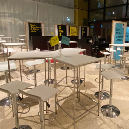 Stehtisch / Hochtisch "Star" - 178 x 155 x H 105 cm - weiss
