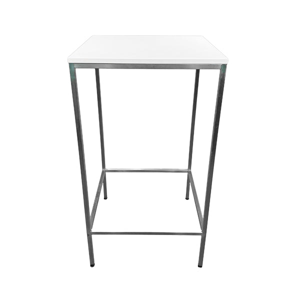 Stehtisch "Industrial" - 60 cm x 60 cm - weiss