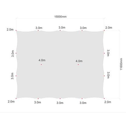 Stretch Zelt - 15 x 11,6 Meter