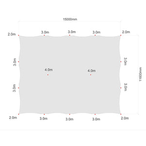 Stretch tent - 15 x 11,6 Meter