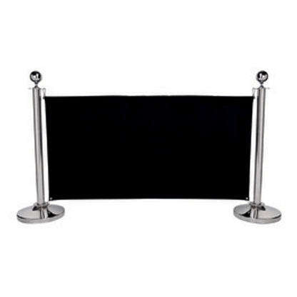 Absperrbanner Set - schwarz / chrom glänzend