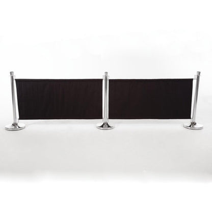 Absperrbanner Set - schwarz / chrom glänzend