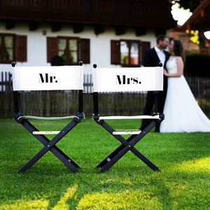 Regiestuhl Set "WEDDING" - Mr & Mrs
