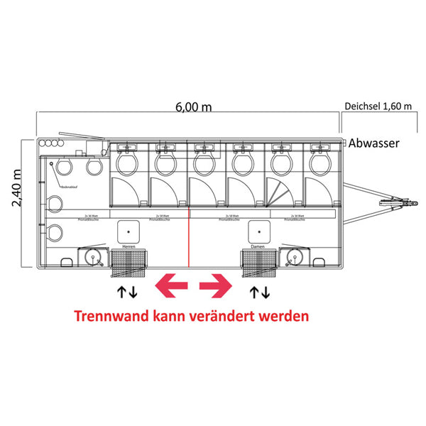 Toiletten - Sanitärtrailer - FTT 610